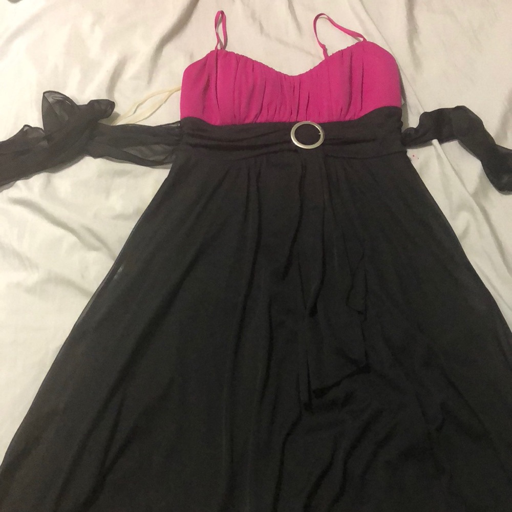 Black/fuschia dress